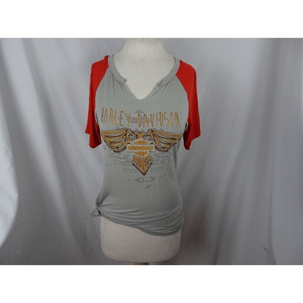 Harley-Davidson Motorcycles Sparkly Women Top Size L